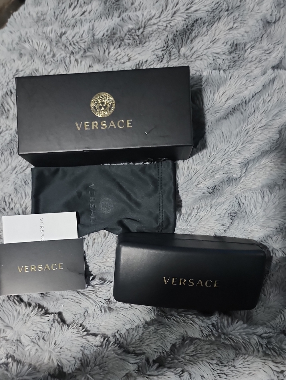 Versace  Gold Sunglasses With Case